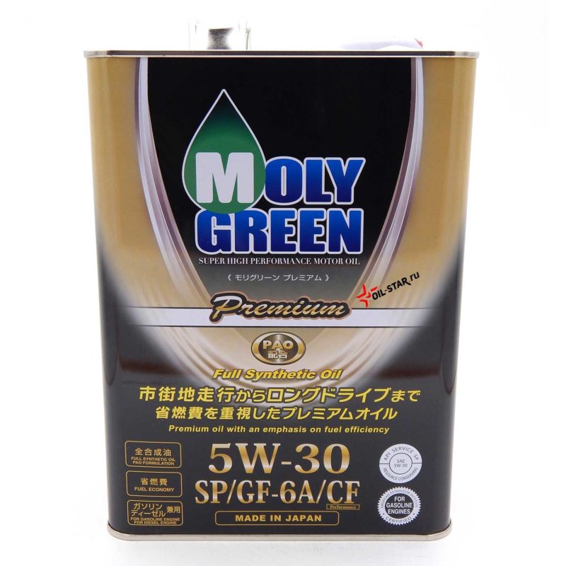 Масло MolyGreen Premium 5W-30 SP GF-6A CF 4л 0470170