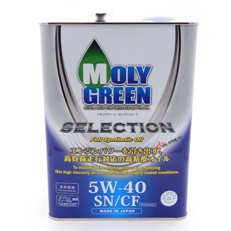 Масло MolyGreen Selection 5W-40 SN CF 4л 0470089