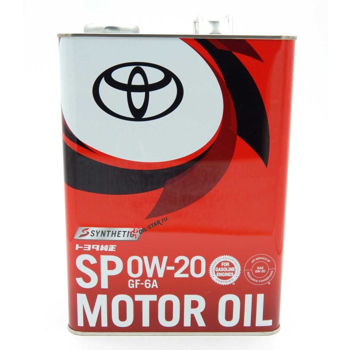 Оригинальное масло Toyota 0W-20 SP ILSAC GF-6a 4л 08880-13205