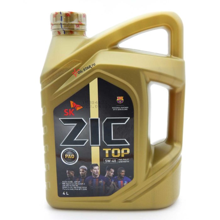 Моторное масло ZIC TOP 5W-40 4л 162682
