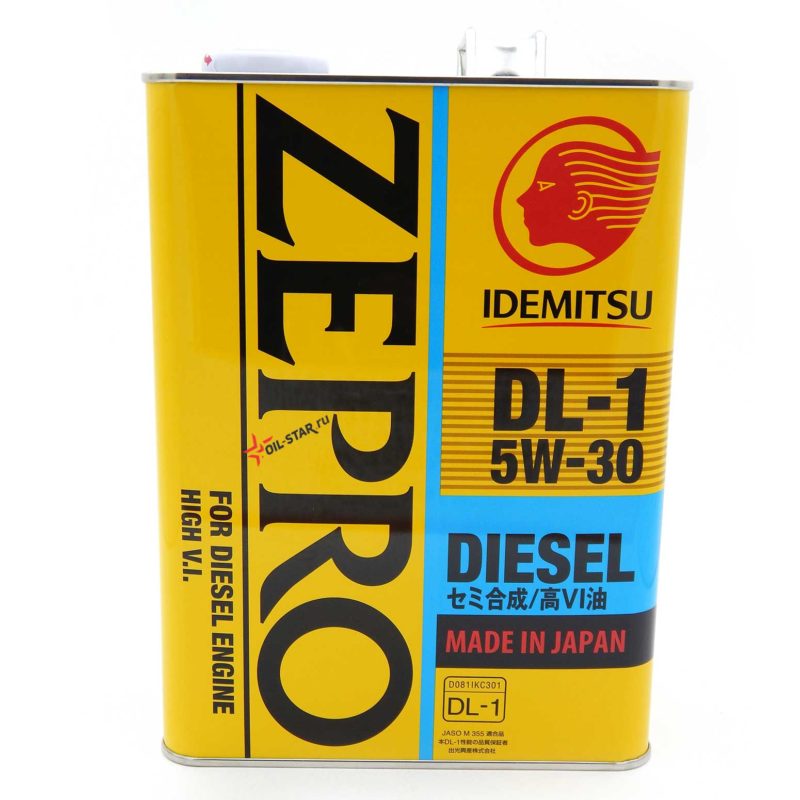 Масло Idemitsu Zepro Diesel DL-1 5W-30 4л