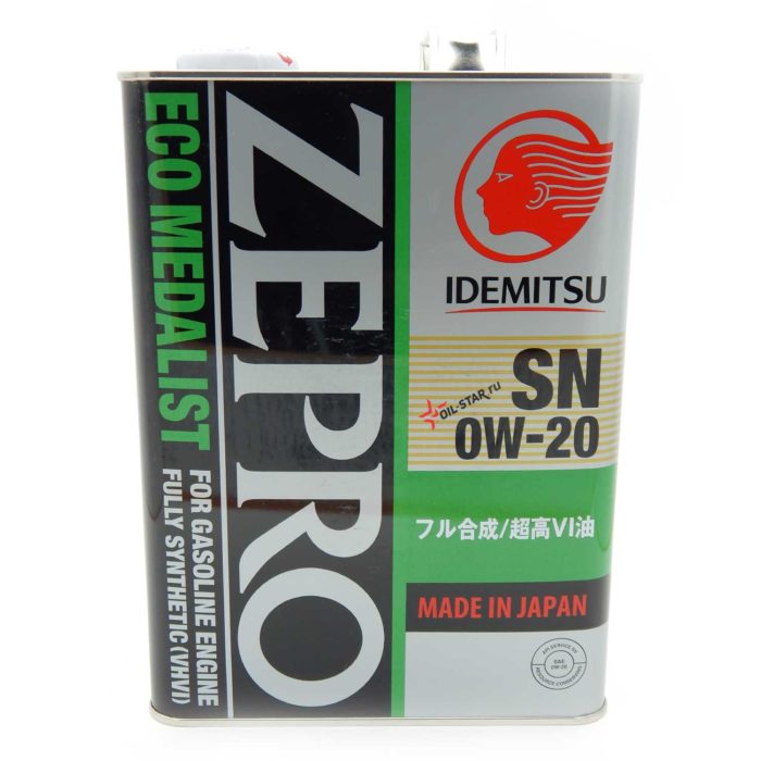 Масло Idemitsu Zepro Eco Medalist 0W-20 4л
